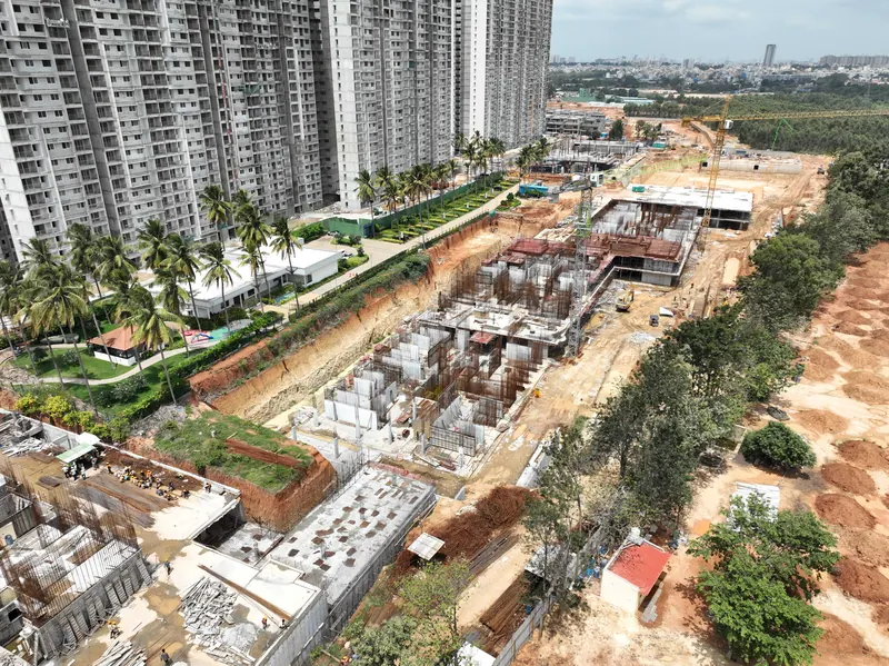 Adarsh Welkin Park Phase II construction: Block 04 – foundations and shear walls, August 2026
