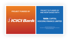 Project funded by ICICI Bank; funded by and mortgaged with Tata Capital Housing Finance Limited