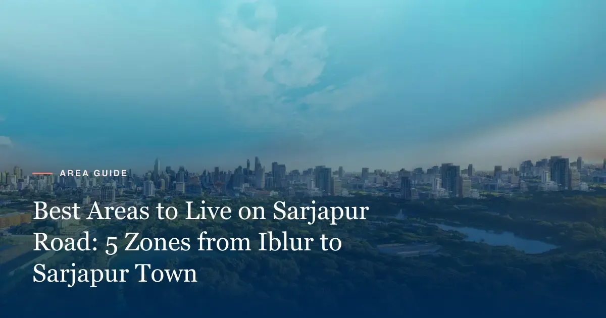 Aerial view of Bengaluru's lakes and towers along the Sarjapur Road corridor, near Adarsh Welkin Park