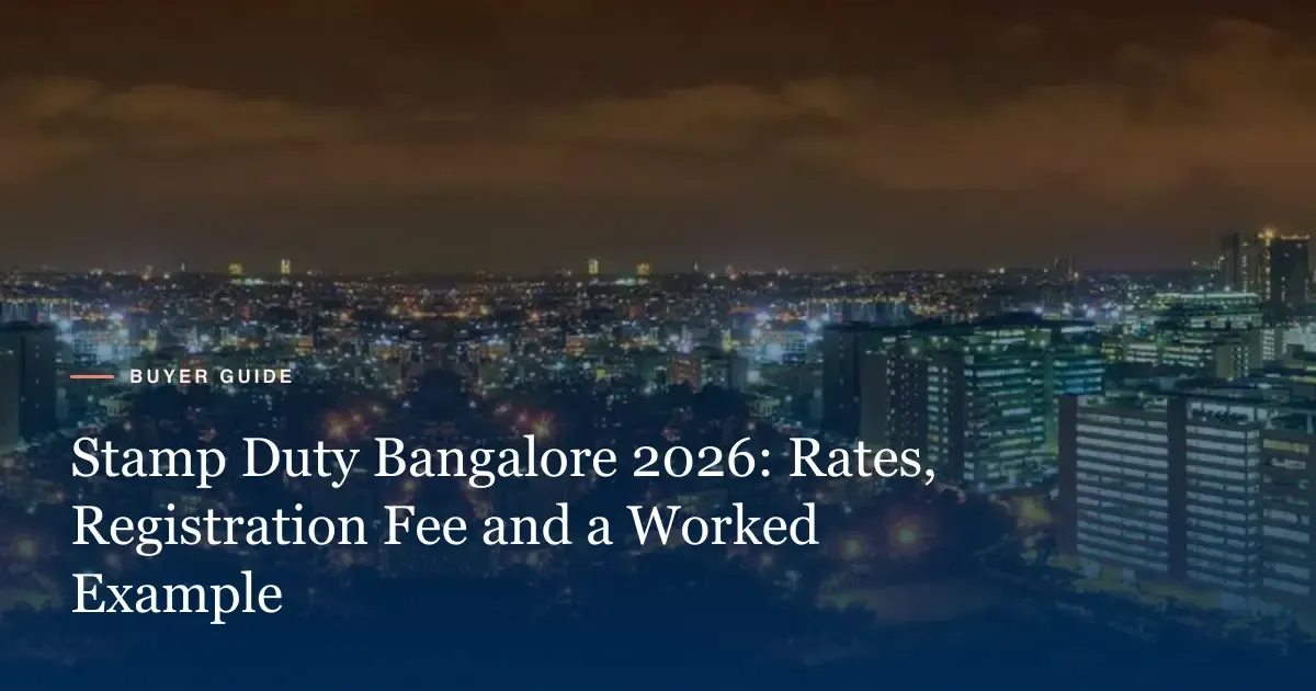 Bengaluru city skyline at night, the market served by Adarsh Welkin Park off Sarjapur Road